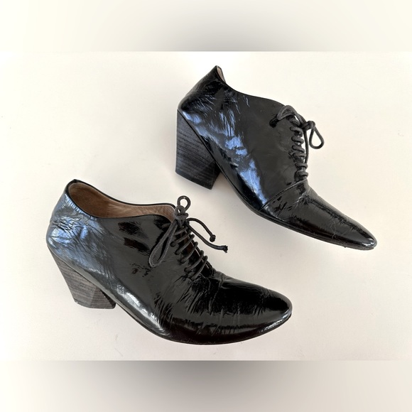 Marsell Shoes - Marsell booties. Size 36 patent lace up wedge heel